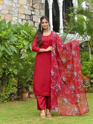 Nayo Women Kurta Palazzo Dupatta Set