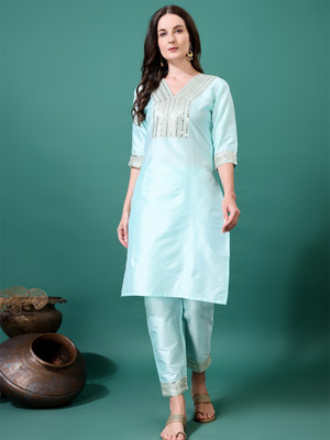 SILVER RABBIT Women Kurti Pant Set