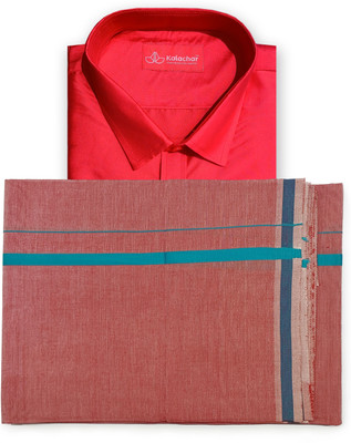 Chithra Fabrics Men Shirt Dhoti Set