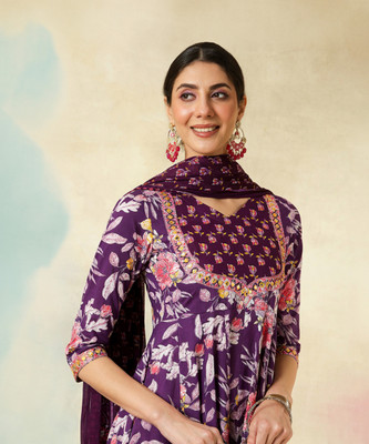 KIMAYRA Women Kurta Palazzo Dupatta Set