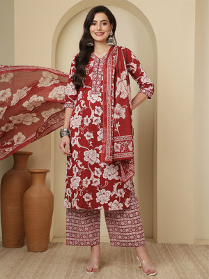 Nayo Women Kurta Palazzo Dupatta Set
