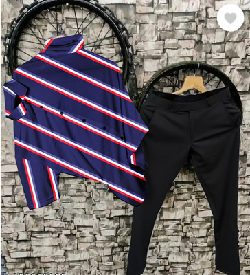 COMBRAIDED Men Striped Casual Multicolor Shirt