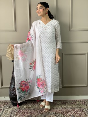 Khodiyar Women Kurta Pant Dupatta Set