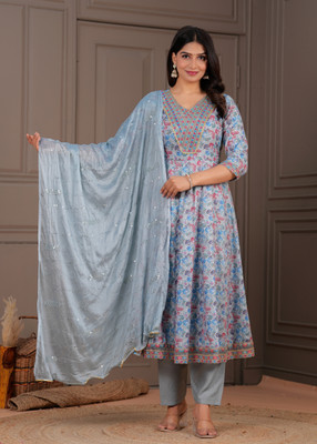 NIA AMORA Women Kurti Pant Dupatta Set