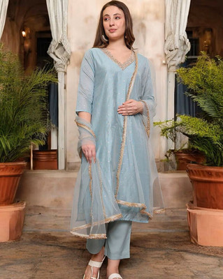 Laxmichhaya Women Kurta Pant Attached Dupatta Set