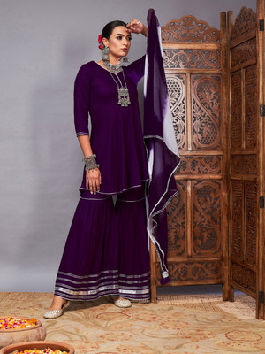 Shae by SASSAFRAS Women Kurta Sharara Dupatta Set