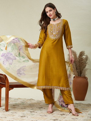 MOKOSH Women Kurta Pant Dupatta Set