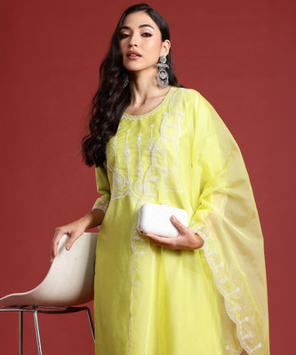 Indo Era Women Kurta Pant Dupatta Set