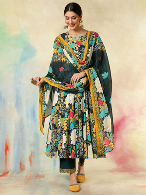 KIMAYRA Women Kurta Palazzo Dupatta Set
