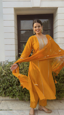 Youthnic Women Kurta Palazzo Dupatta Set