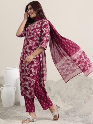 LIBAS Women Kurta Pant Dupatta Set