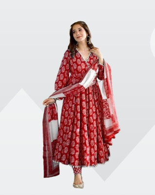 Jeevika Fashion Women Kurta Palazzo Dupatta Set
