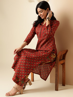 VBUYZ Women Kurta Palazzo Set