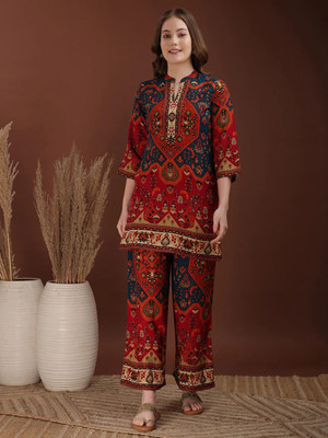 berrylicious Women Ethnic Top Palazzo Set