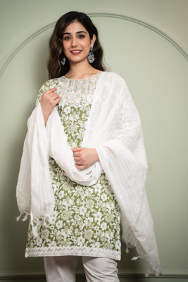Andheriyas Women Kurta Pant Dupatta Set