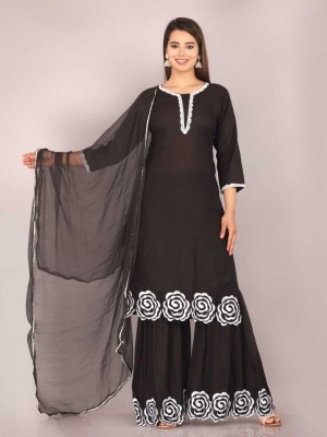 NJC FAB Women Kurta Sharara Dupatta Set