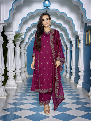 Royal Export Women Kurta Palazzo Dupatta Set