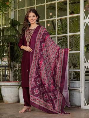 THE52 Women Kurta Pant Dupatta Set