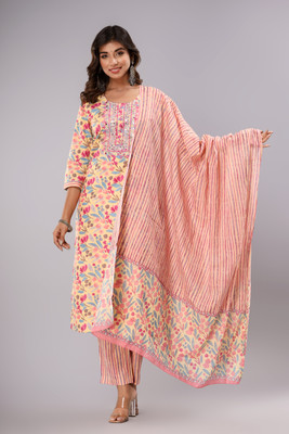 SHUBH CULTURE Women Kurta Pant Dupatta Set