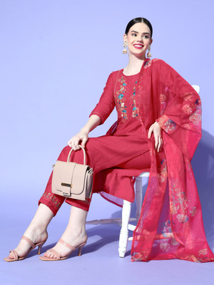 SheWill Women Kurta Pant Dupatta Set