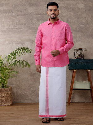 Famuzz Men Shirt Dhoti Set