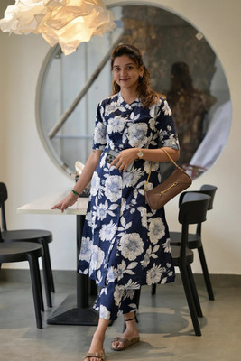 FLENGO Women Kurti Palazzo Set