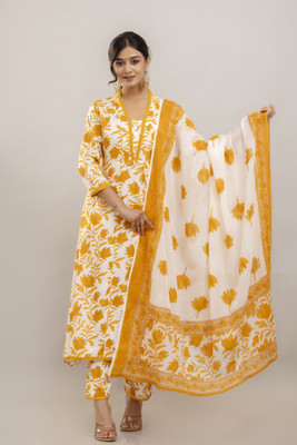 PARTHVI Women Kurta Pant Dupatta Set