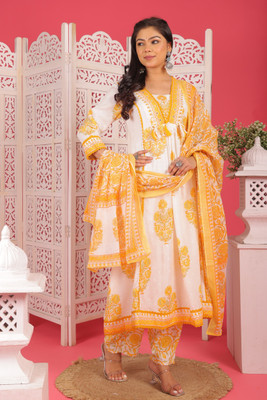 PARTHVI Women Kurta Palazzo Dupatta Set