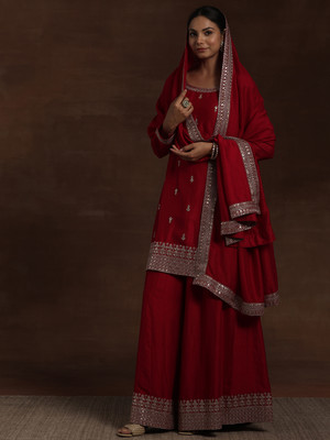 LIBAS Women Kurta Palazzo Dupatta Set