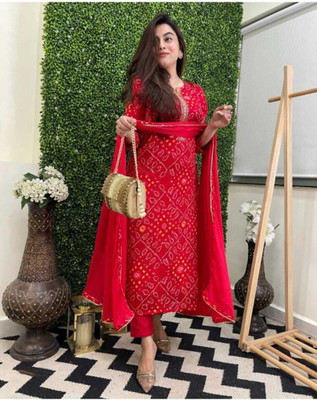 RV EXPO Women Kurta Pant Dupatta Set