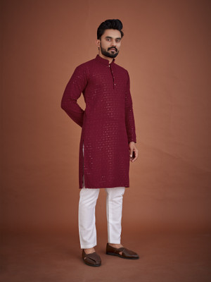 OCMOH Men Kurta Pyjama Set