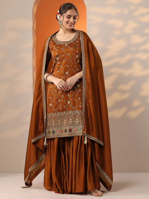LIBAS Women Kurta Palazzo Dupatta Set