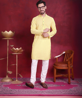 Jompers Men Kurta Churidar Set