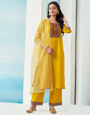 Skylee Women Kurta Palazzo Dupatta Set