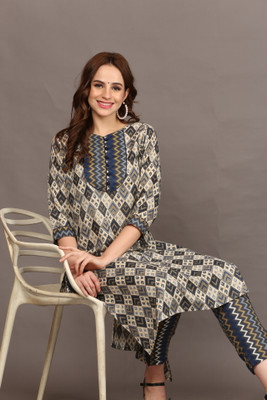 MADHVEER Women Kurta Pant Set