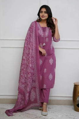 GEKHA Women Kurta Pyjama Dupatta Set