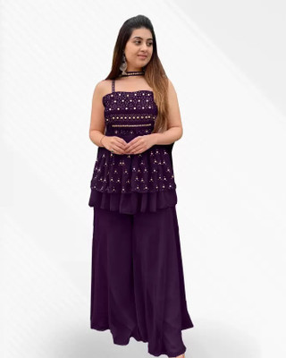 PRIYANSHI ENTERPRISE Women Ethnic Top Palazzo Dupatta Set