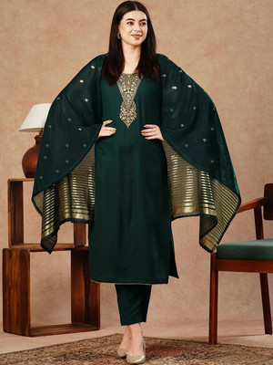 aurbhi Women Kurti Palazzo Dupatta Set