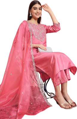 JINIMART Women Kurti Pant Dupatta Set