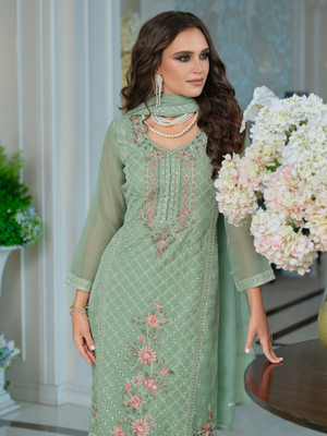 Indo Era Women Kurta Pant Dupatta Set