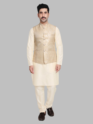 JUGG JUGG JEEYO Men Kurta Pyjama Ethnic Jacket Set