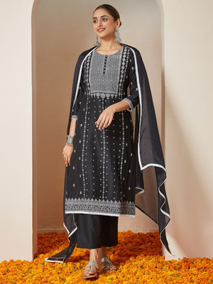 Janasya Women Kurti Pant Dupatta Set