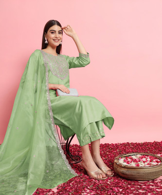 VredeVogel Women Kurta Pant Dupatta Set