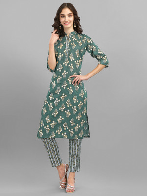 DERIFA Women Kurti Pant Set