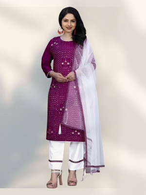 HOC's Women Kurta Palazzo Dupatta Set