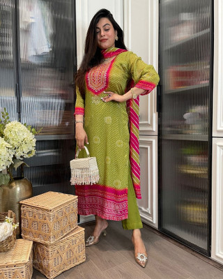 Tasrika Printed Kurta, Trouser/Pant & Dupatta Set