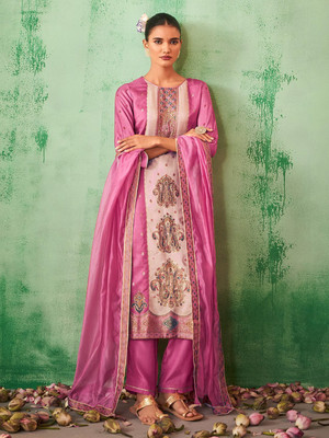 Janasya Women Kurta Pant Dupatta Set