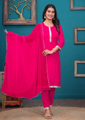BLEVY Women Kurta Pant Dupatta Set