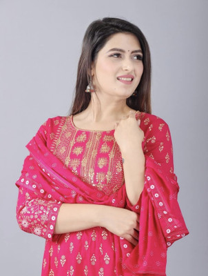 LaxmiCollection Women Kurti Pant Dupatta Set