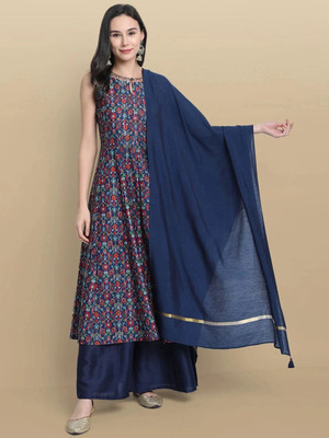 Janasya Women Kurta Palazzo Dupatta Set